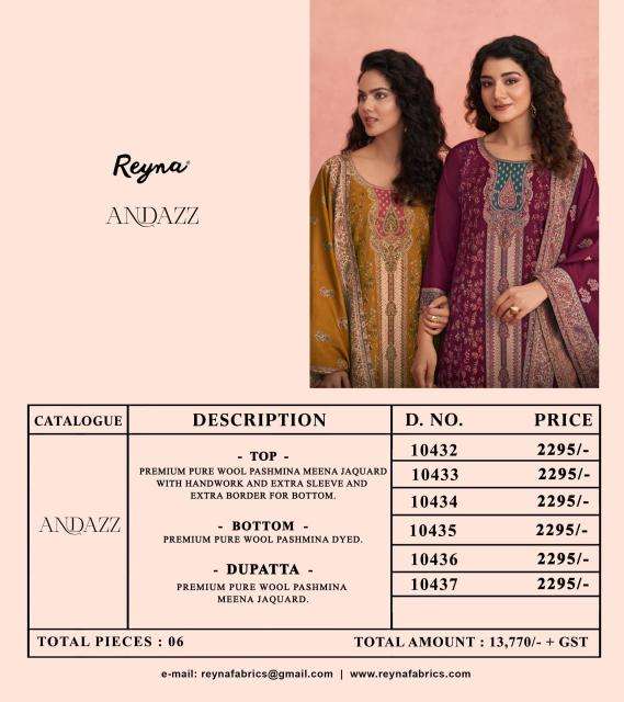 Reyna andazz wholesale dress materials in mumbai with price