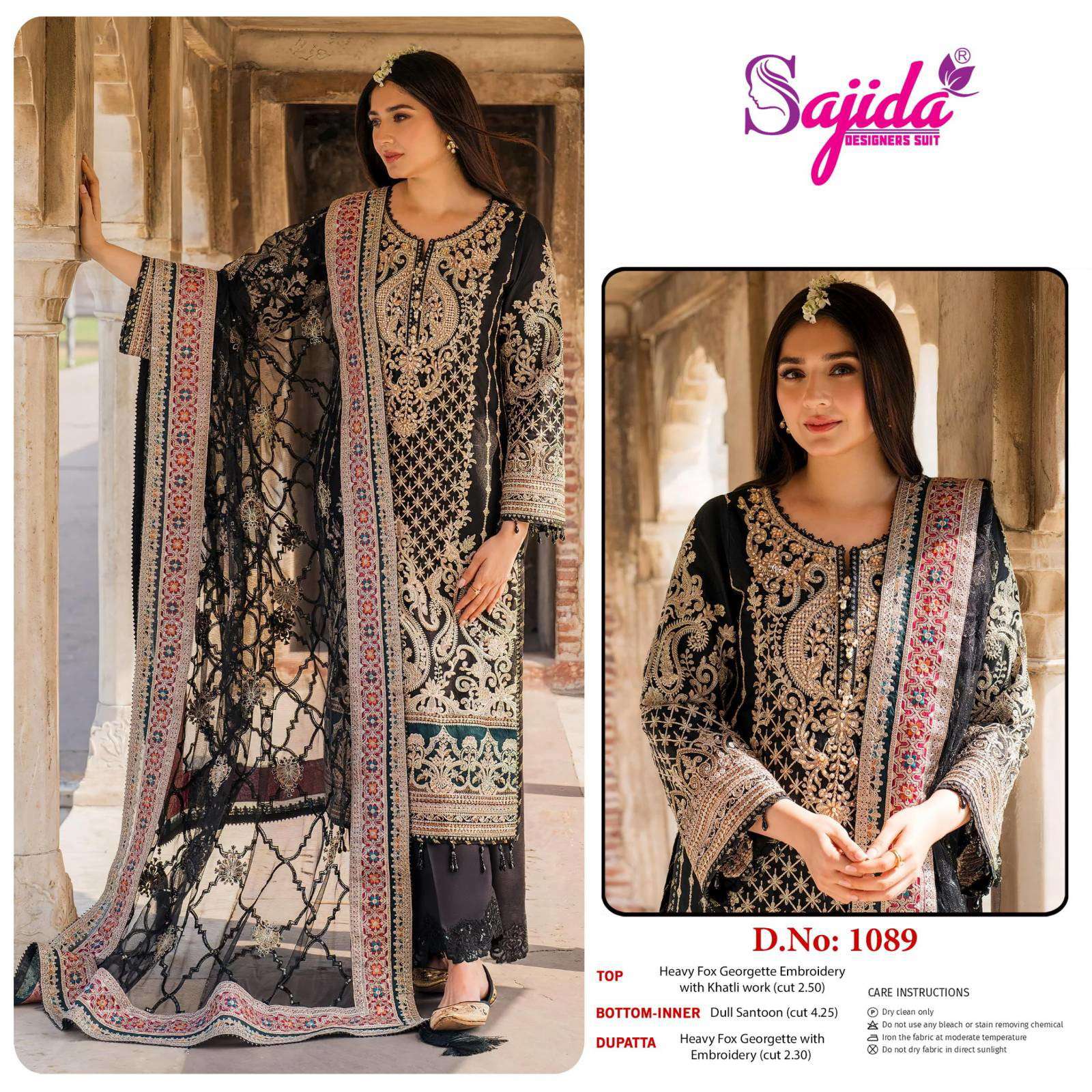 Sajida 1089 Georgette salwar kameez wholesale bangladesh