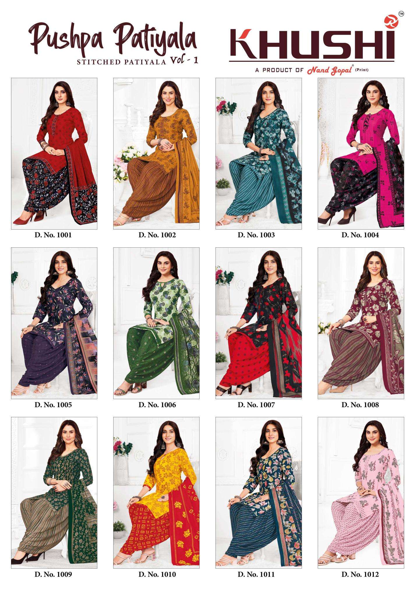 Shorya khushi stitched pushpa patiyala vol-1 Long kurtis in bangalore