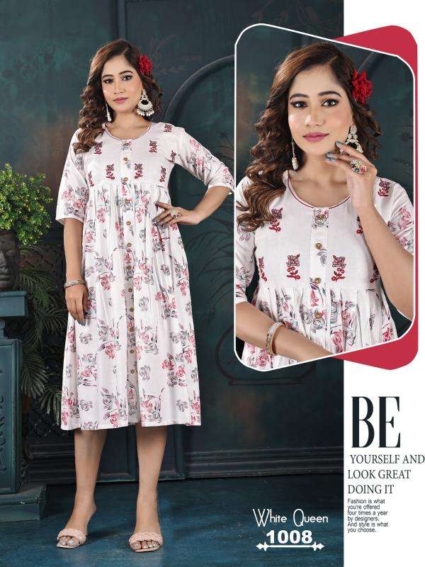 Trendy white queen vol 7 Wholesale Kurti suppliers in India