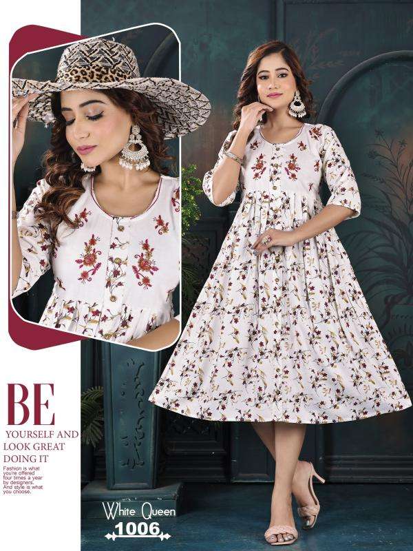 Trendy white queen vol 7 Wholesale Kurti suppliers in India