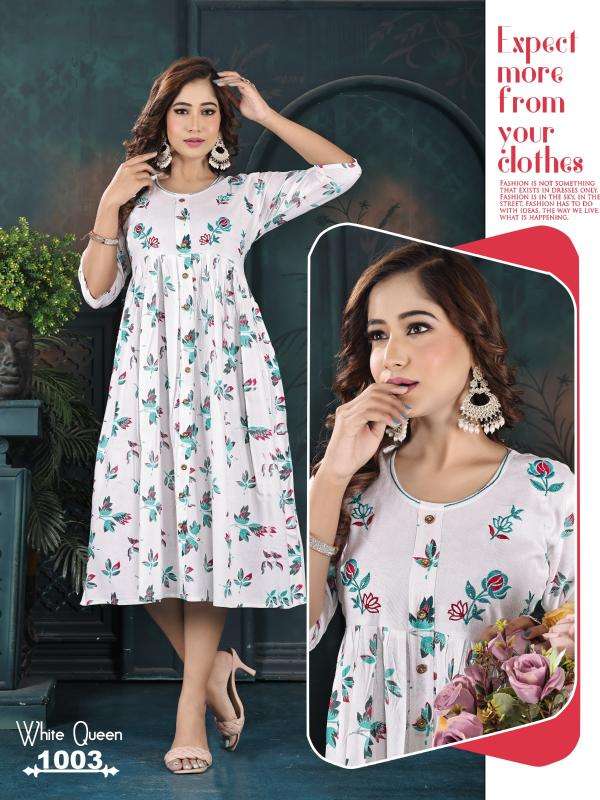 Trendy white queen vol 7 Wholesale Kurti suppliers in India