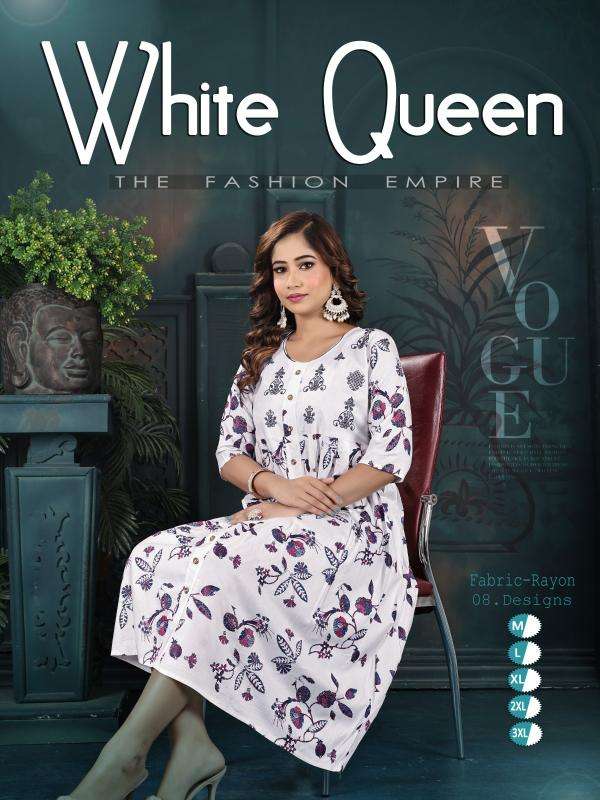 Trendy white queen vol 7 Wholesale Kurti suppliers in India