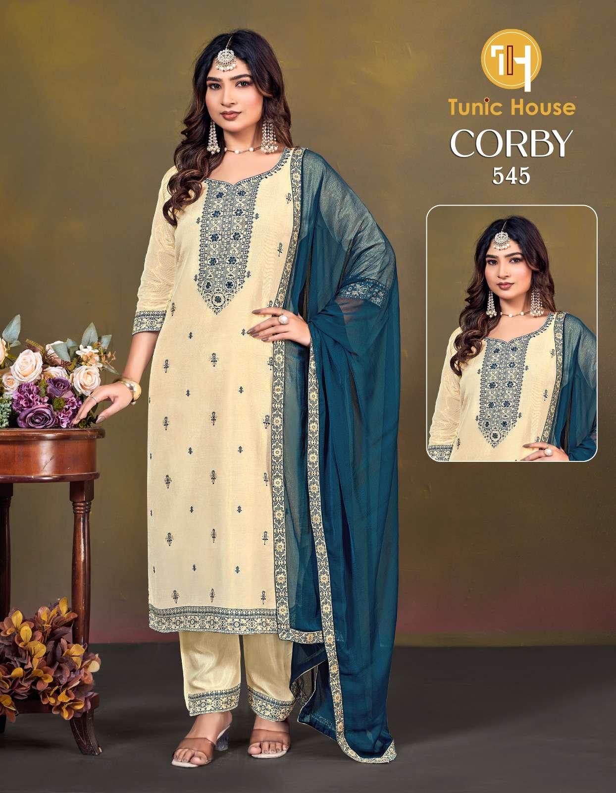 Tunic House Corby 542 To 545 Party wear Kurtis wholesale