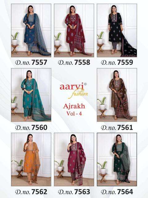 Aarvi ajrakh vol-4 Bulk Kurti buyers in Delhi