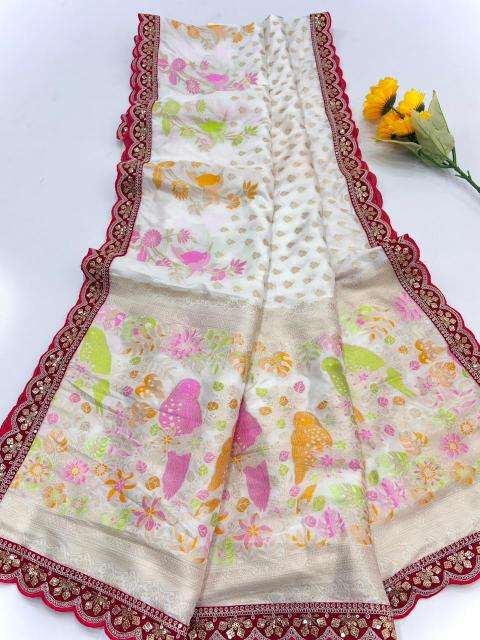 Akshara floral and bird Wholesale Saree market in Delhi