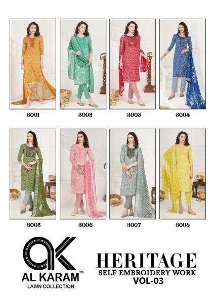 Alkaram heritage vol-3 Bulk dress material suppliers in pune