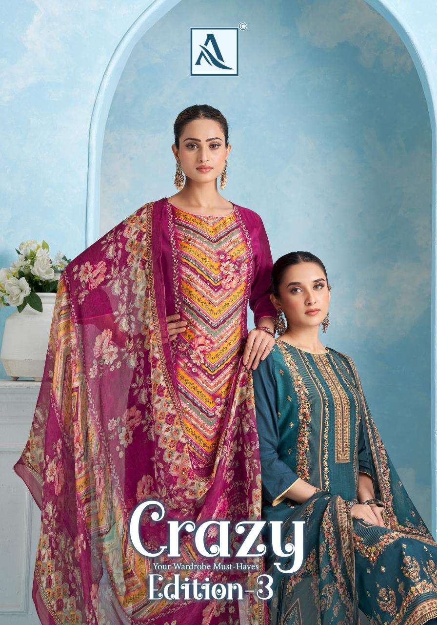 Alok suit crazy 3 Wholesale Dress materials supplier in pune