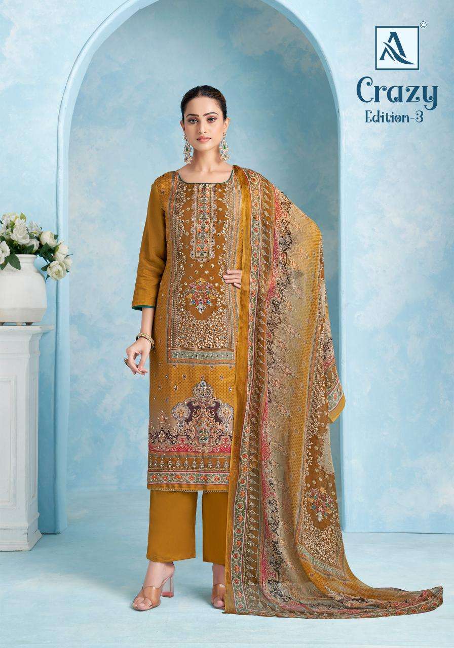 Alok suit crazy 3 Wholesale Dress materials supplier in pune