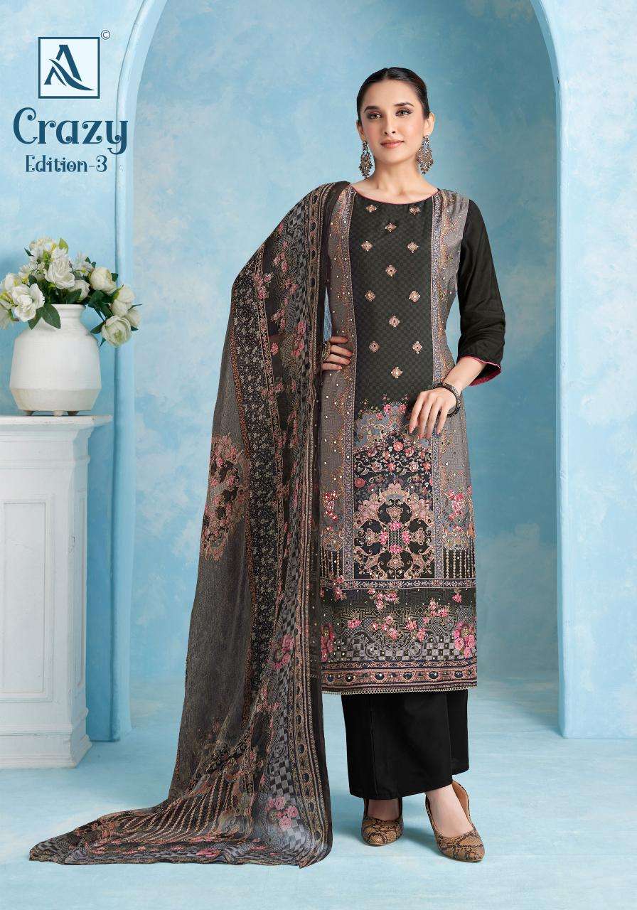 Alok suit crazy 3 Wholesale Dress materials supplier in pune
