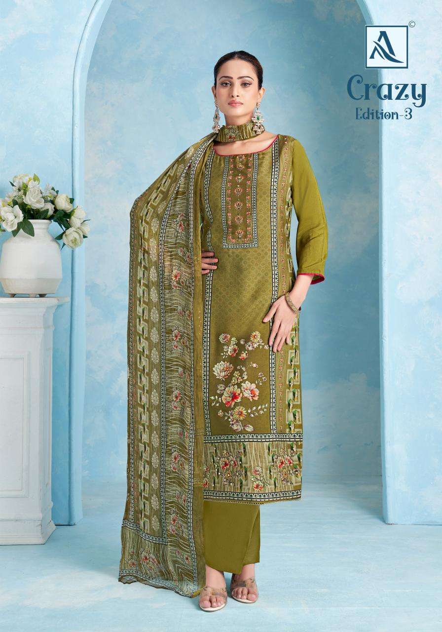 Alok suit crazy 3 Wholesale Dress materials supplier in pune