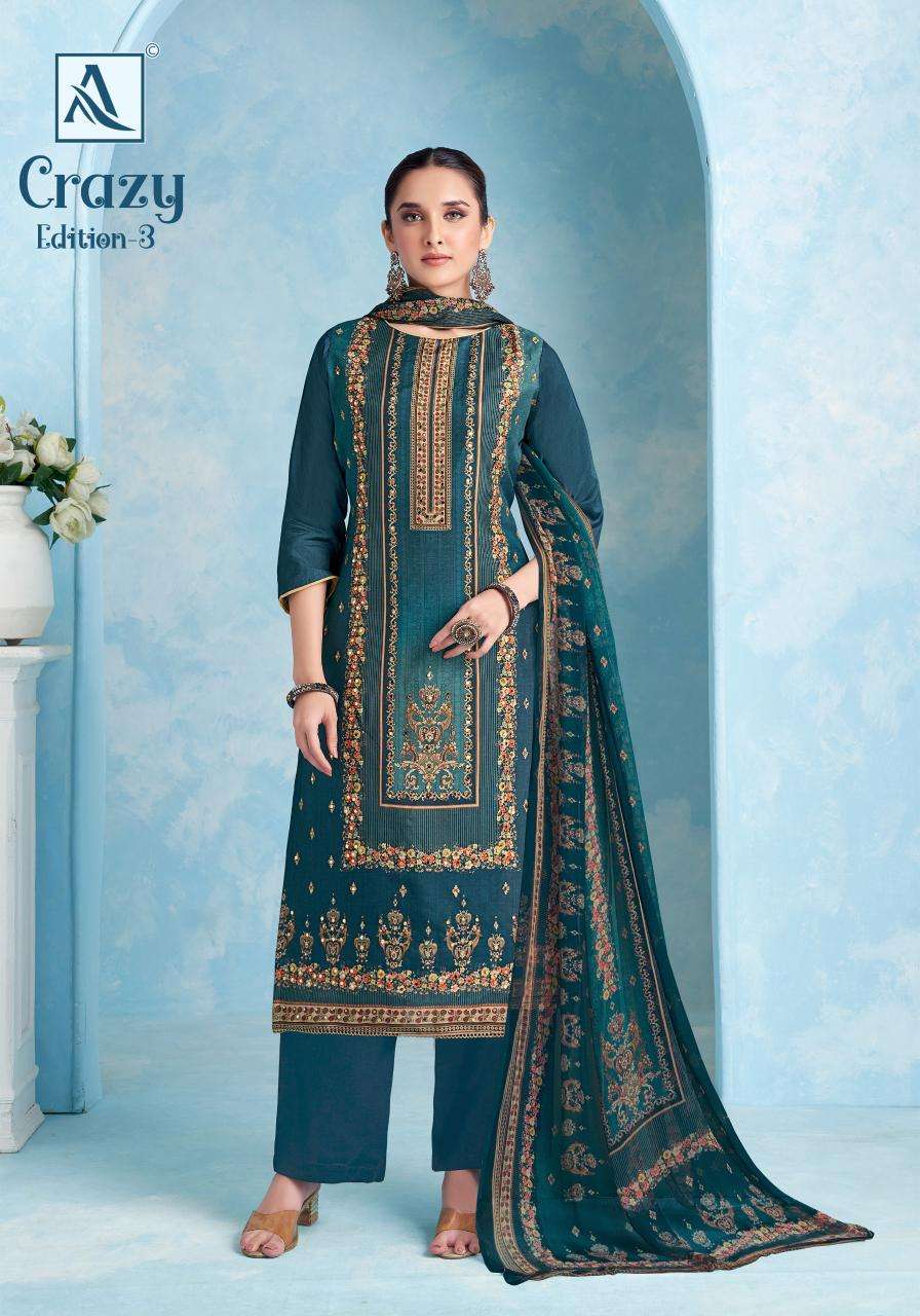 Alok suit crazy 3 Wholesale Dress materials supplier in pune