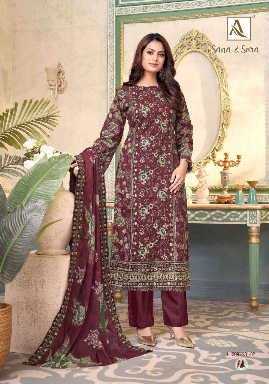 Alok suit sana & sara Designer dress material in pune
