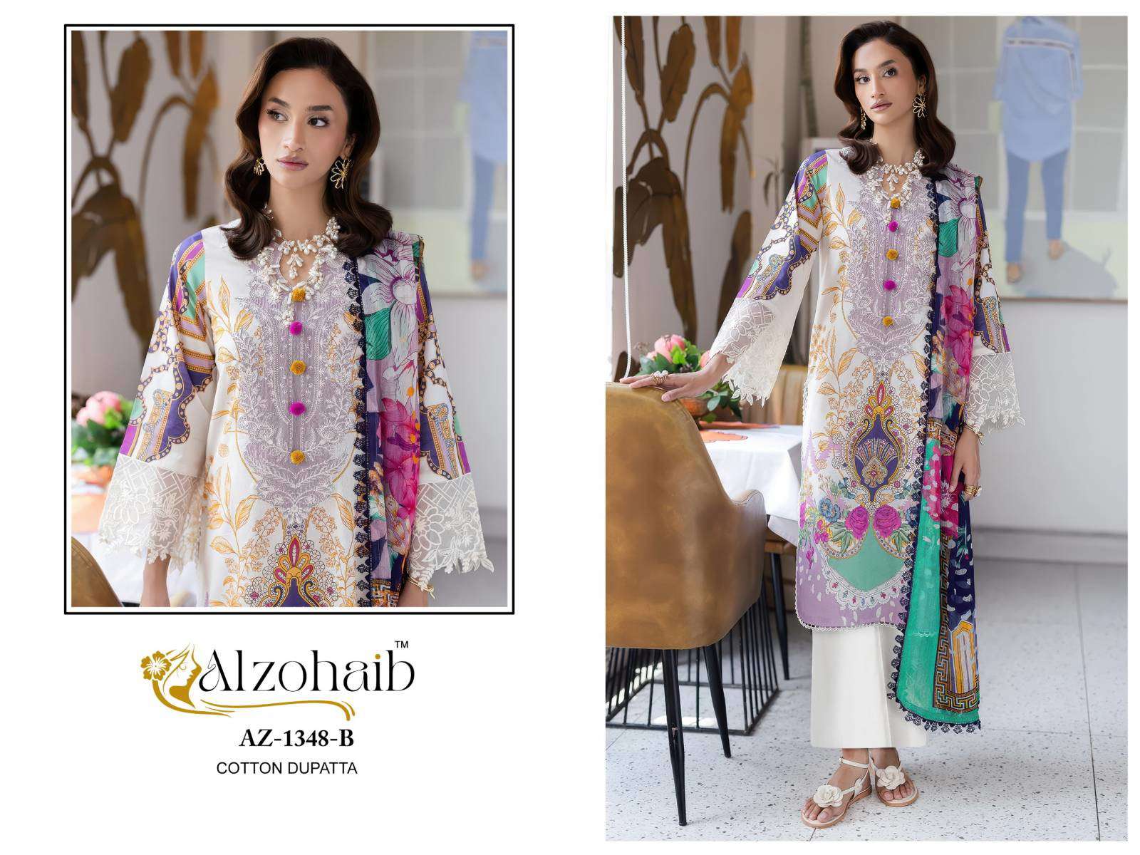 Alzohaib Naba Vol 1 Chiffon Dupatta surat wholesale salwar kameez