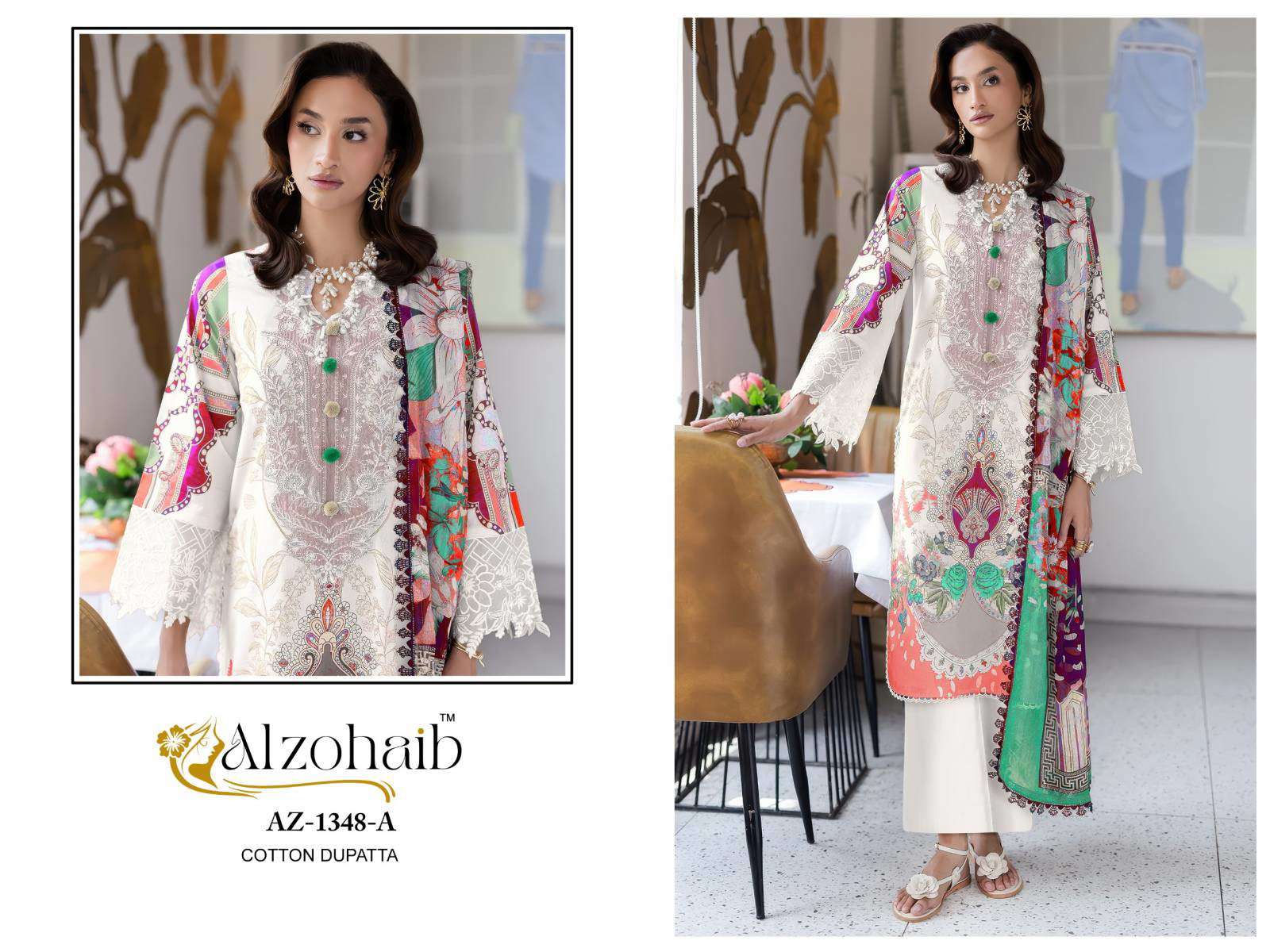 Alzohaib Naba Vol 1 Chiffon Dupatta surat wholesale salwar kameez