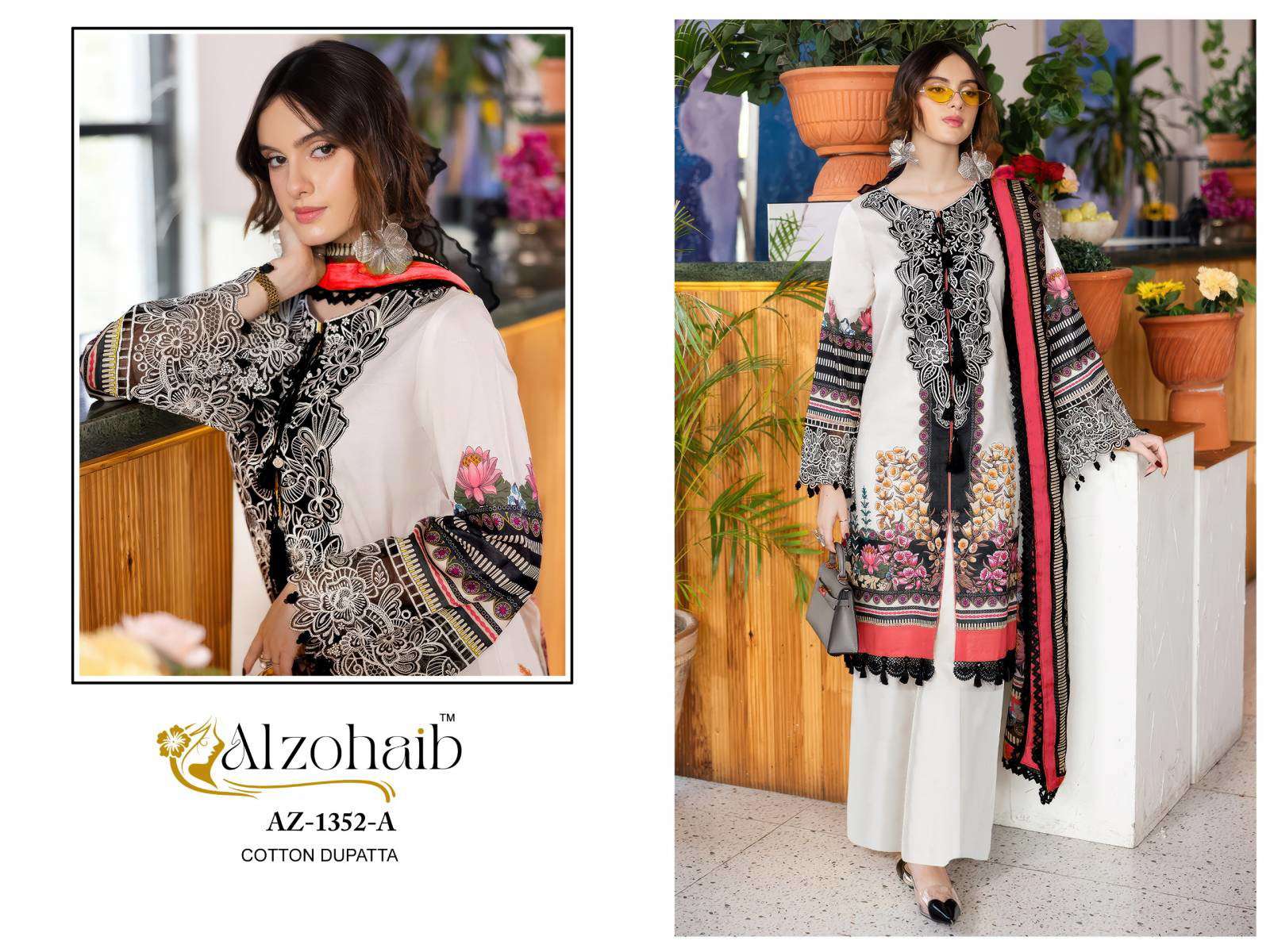 Alzohaib Naba Vol 1 Cotton Dupatta wholesale salwar kameez dealers