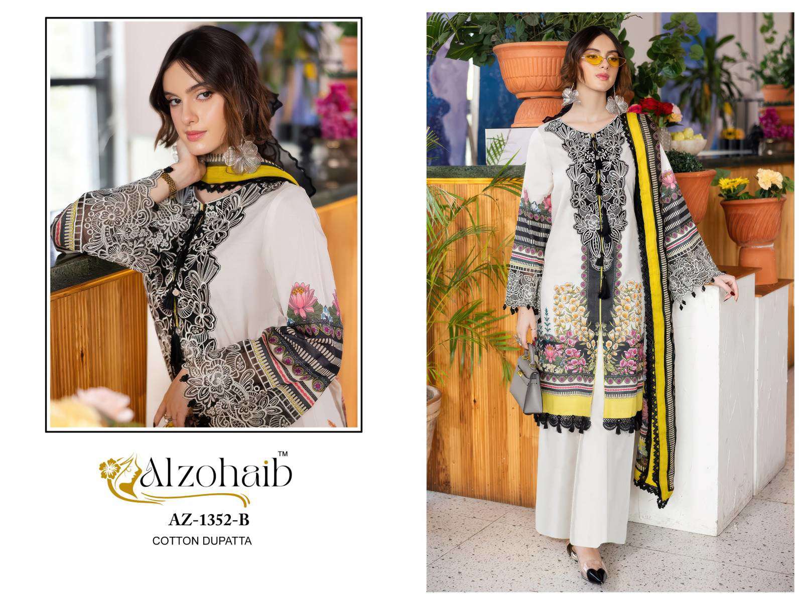 Alzohaib Naba Vol 1 Cotton Dupatta wholesale salwar kameez dealers