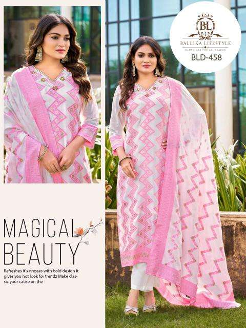 Ballika 3pcs white Kurti manufacturers in Delhi