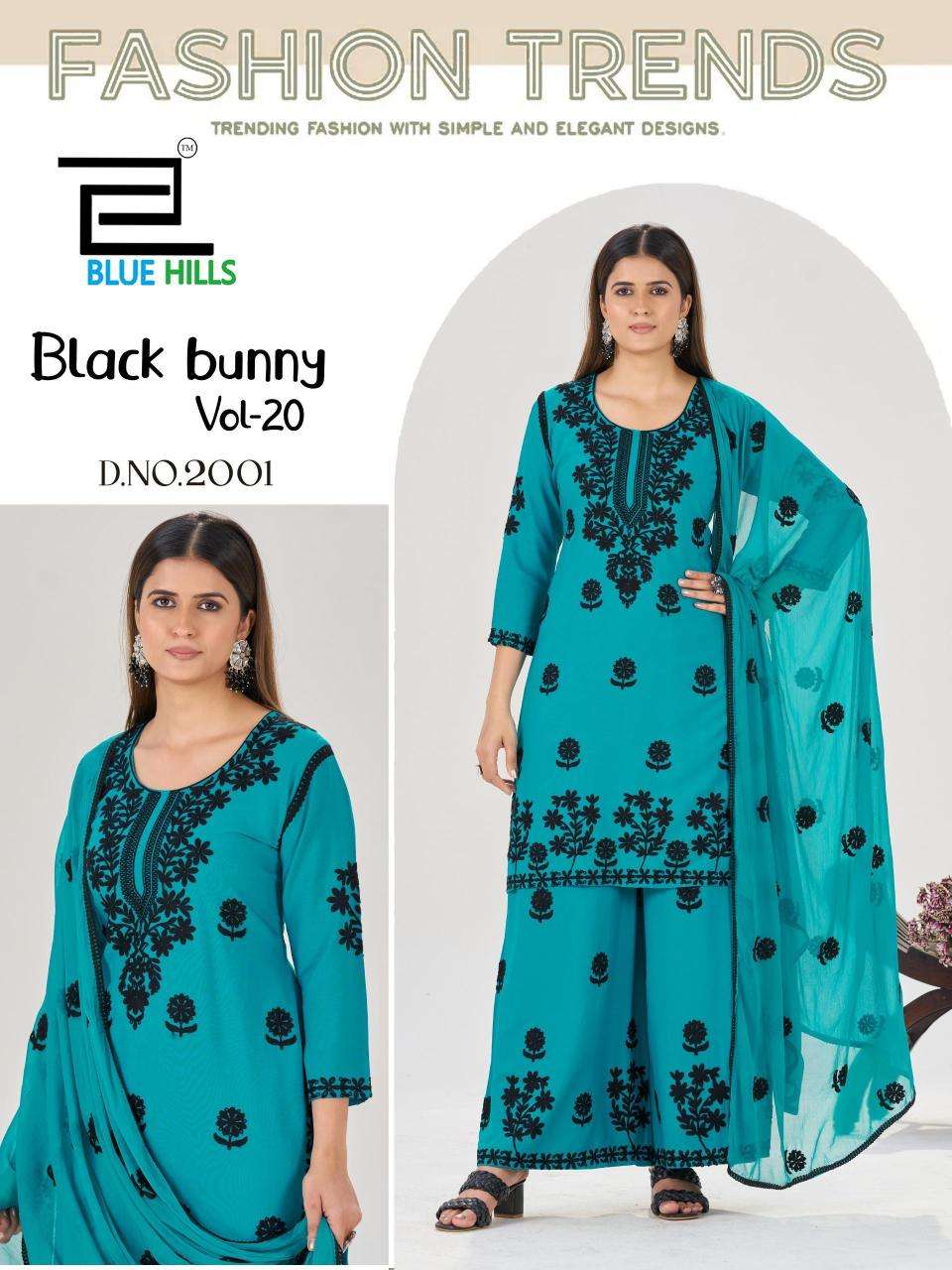 Blue hills black bunny vol 20 wholesale kurti in surat market