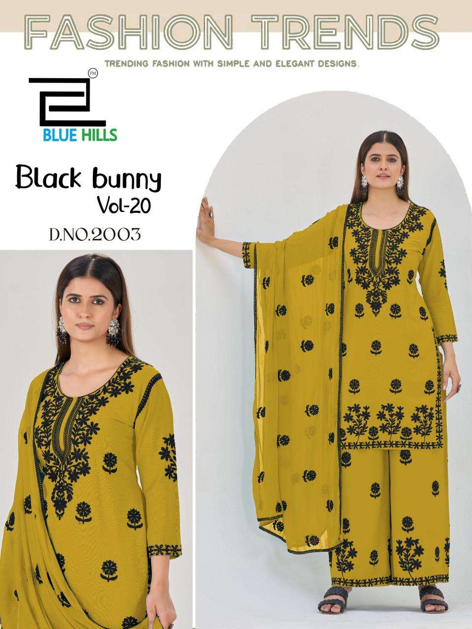 Blue hills black bunny vol 20 wholesale kurti in surat market