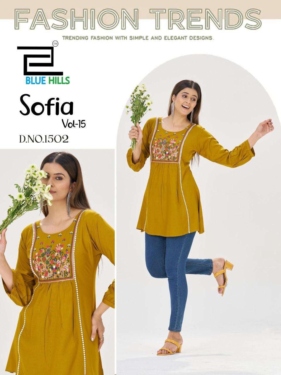 Blue hills sofia vol 15 Kurti suppliers in Ahmedabad