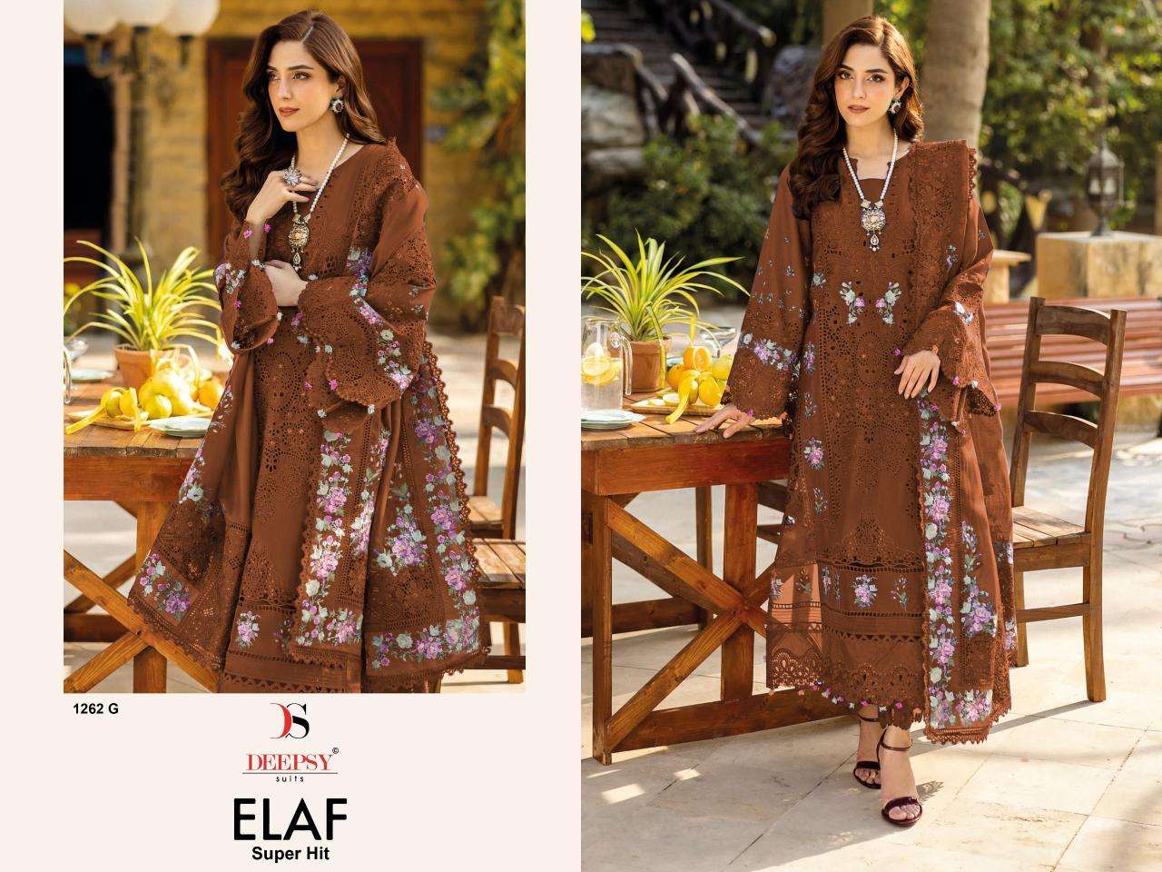 Deepsy elaf luxury super hit lawn 1262 Salwar Kameez wholesale suppliers in Kolkata