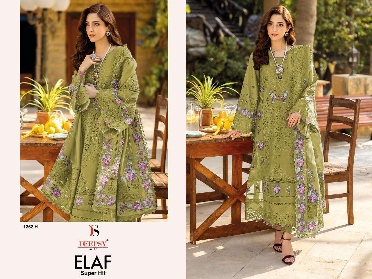 Deepsy elaf luxury super hit lawn 1262 Salwar Kameez wholesale suppliers in Kolkata