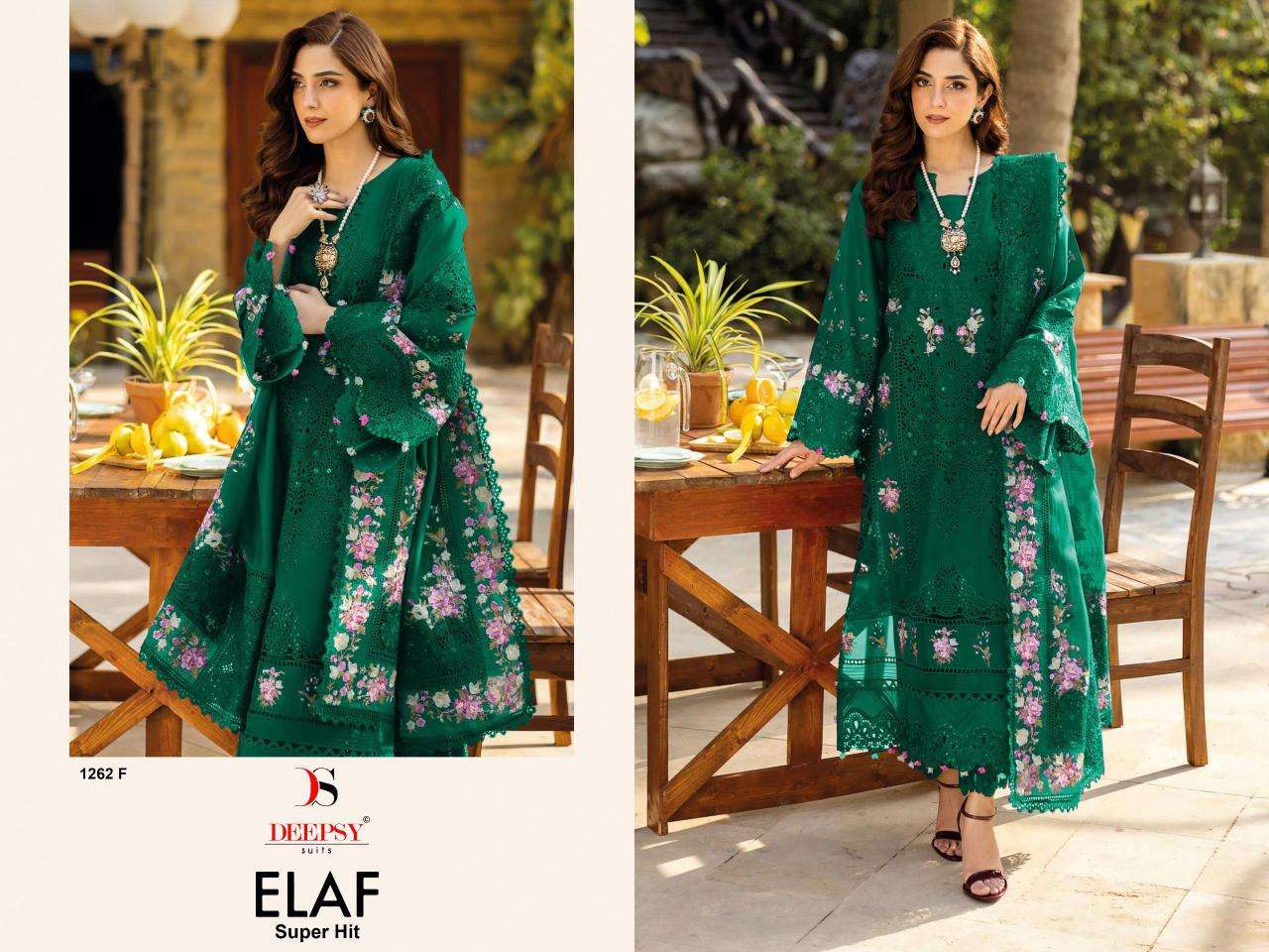 Deepsy elaf luxury super hit lawn 1262 Salwar Kameez wholesale suppliers in Kolkata