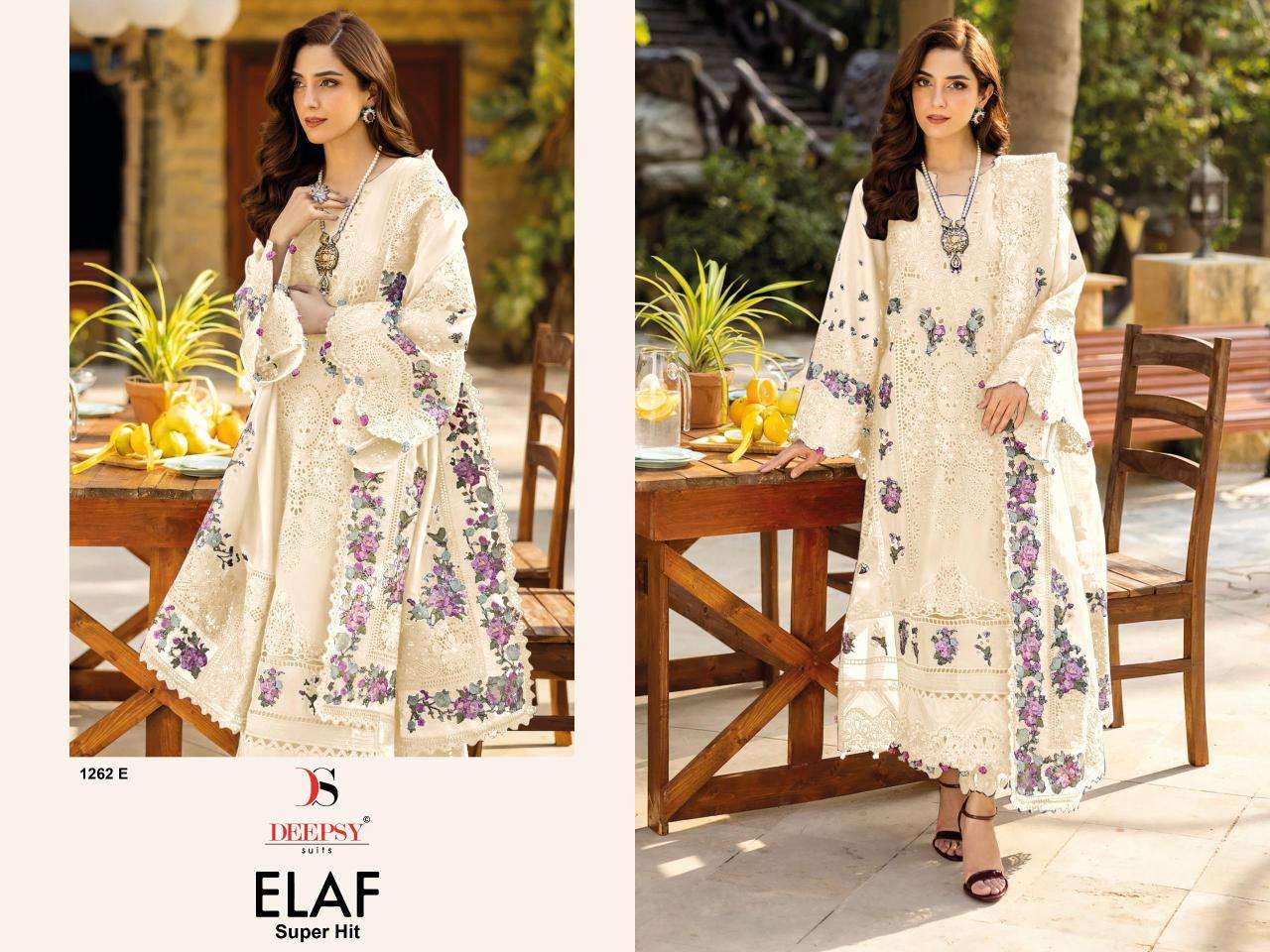 Deepsy elaf luxury super hit lawn 1262 Salwar Kameez wholesale suppliers in Kolkata