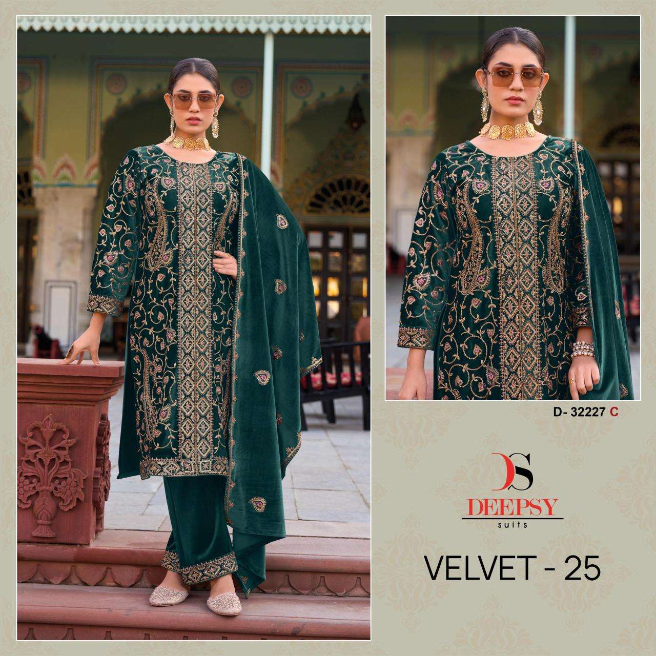 Deepsy hit design of velvet 25 Online Salwar Kameez shopping in Pune