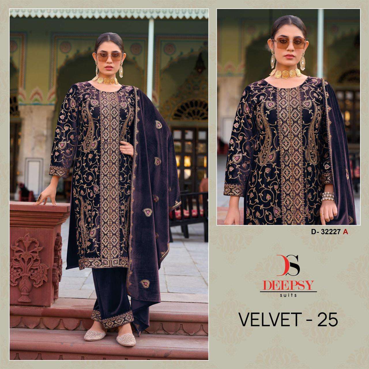 Deepsy hit design of velvet 25 Online Salwar Kameez shopping in Pune