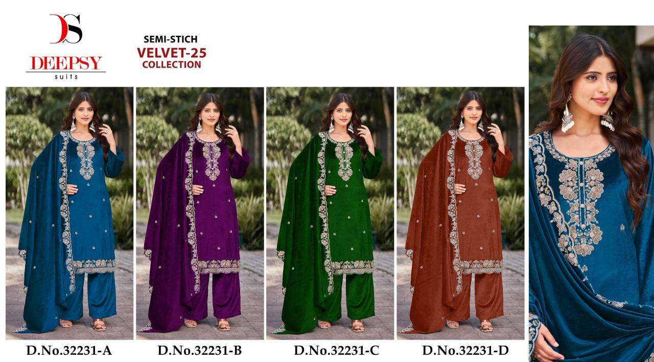 Deepsy hit design of velvet 25 Wholesale Surat Salwar Suits