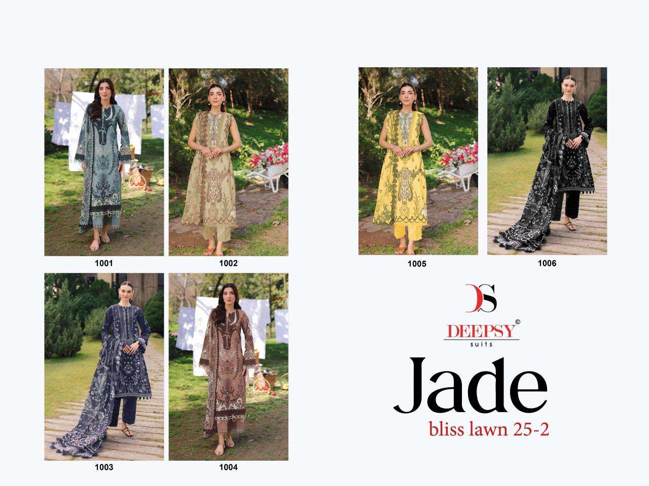 Deepsy suits jade bliss lawn 25-2 pakistani suits wholesalers in India