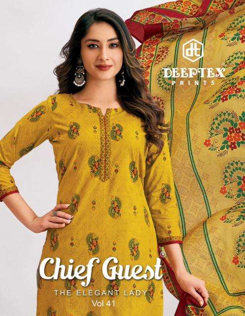 Deeptex chief guest vol-41 Dress material wholesalers