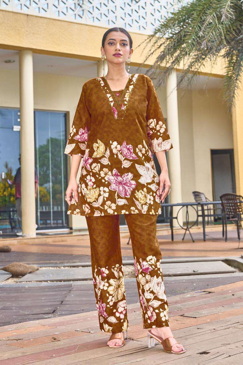 Diva 128 stylish coord set Kurti supplier for boutiques