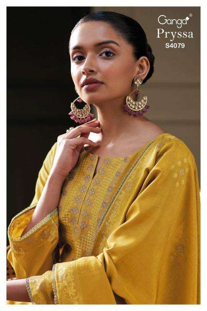 Ganga pryssa 4079 Wholesale dress fabric in Kolkata