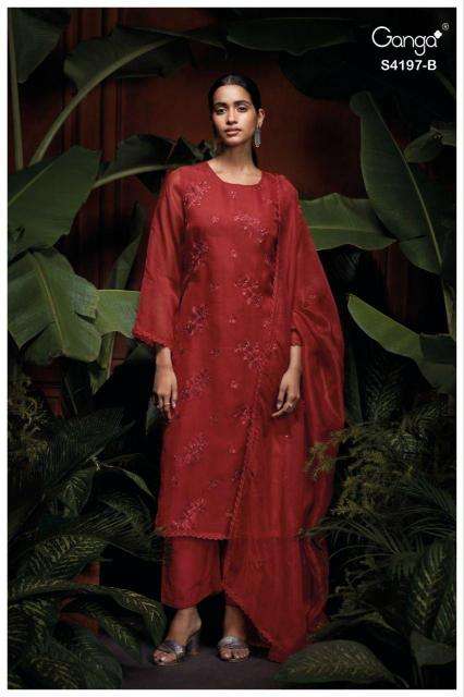 Ganga quina 4197 Dress materials wholesale market in Hyderabad