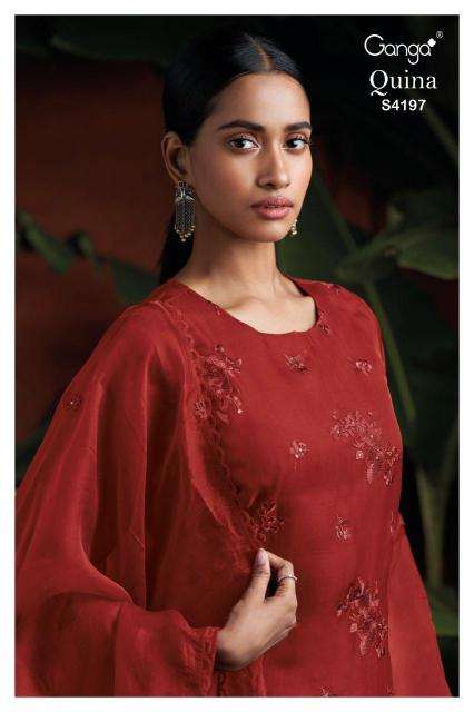 Ganga quina 4197 Dress materials wholesale market in Hyderabad