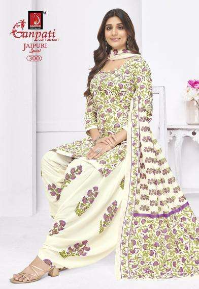 Ganpati jaipuri special patiyala vol-14 Dress materials manufacturers in Surat