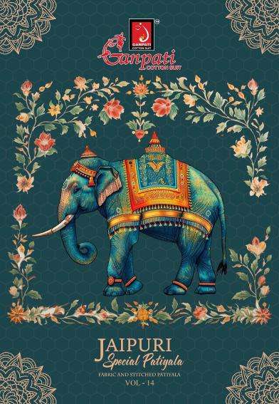Ganpati jaipuri special patiyala vol-14 Dress materials manufacturers in Surat