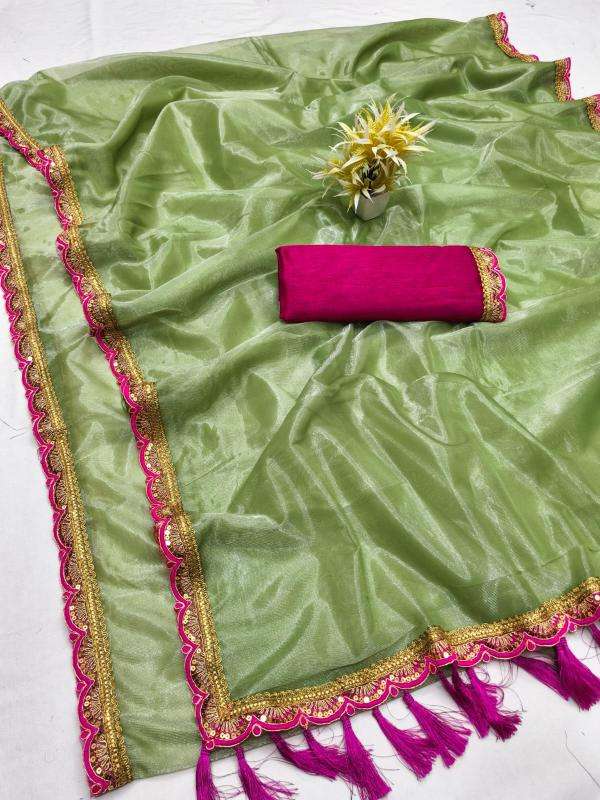 GC twill tissue shint net Latest saree collection in Kolkata