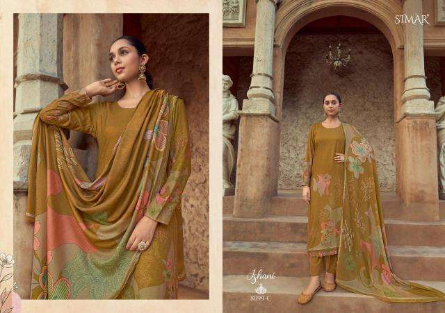 Glossy simar Ishani Designer dress materials supplier