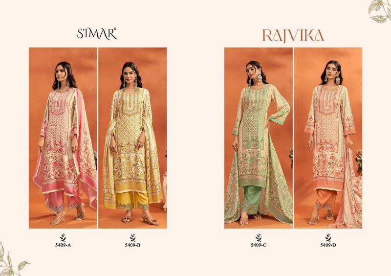 Glossy simar rajvika Dress materials wholesale supplier