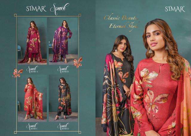 Glossy simar spark Latest dress materials wholesale