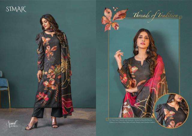 Glossy simar spark Latest dress materials wholesale