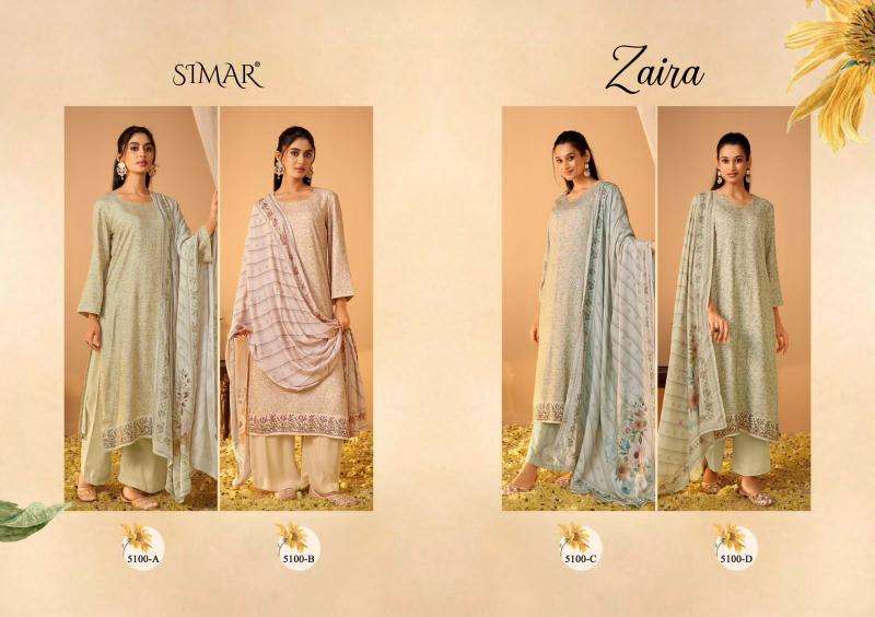 Glossy simar zaira Unstitched dress materials wholesale