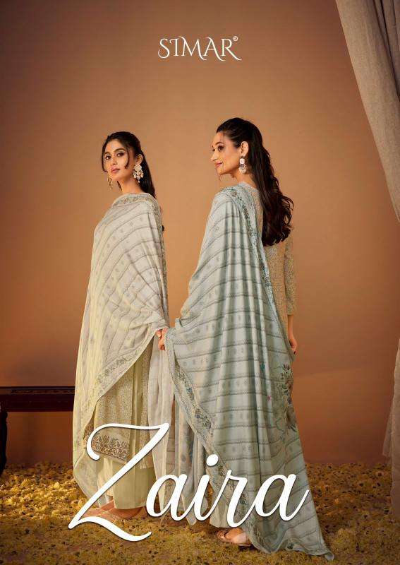 Glossy simar zaira Unstitched dress materials wholesale