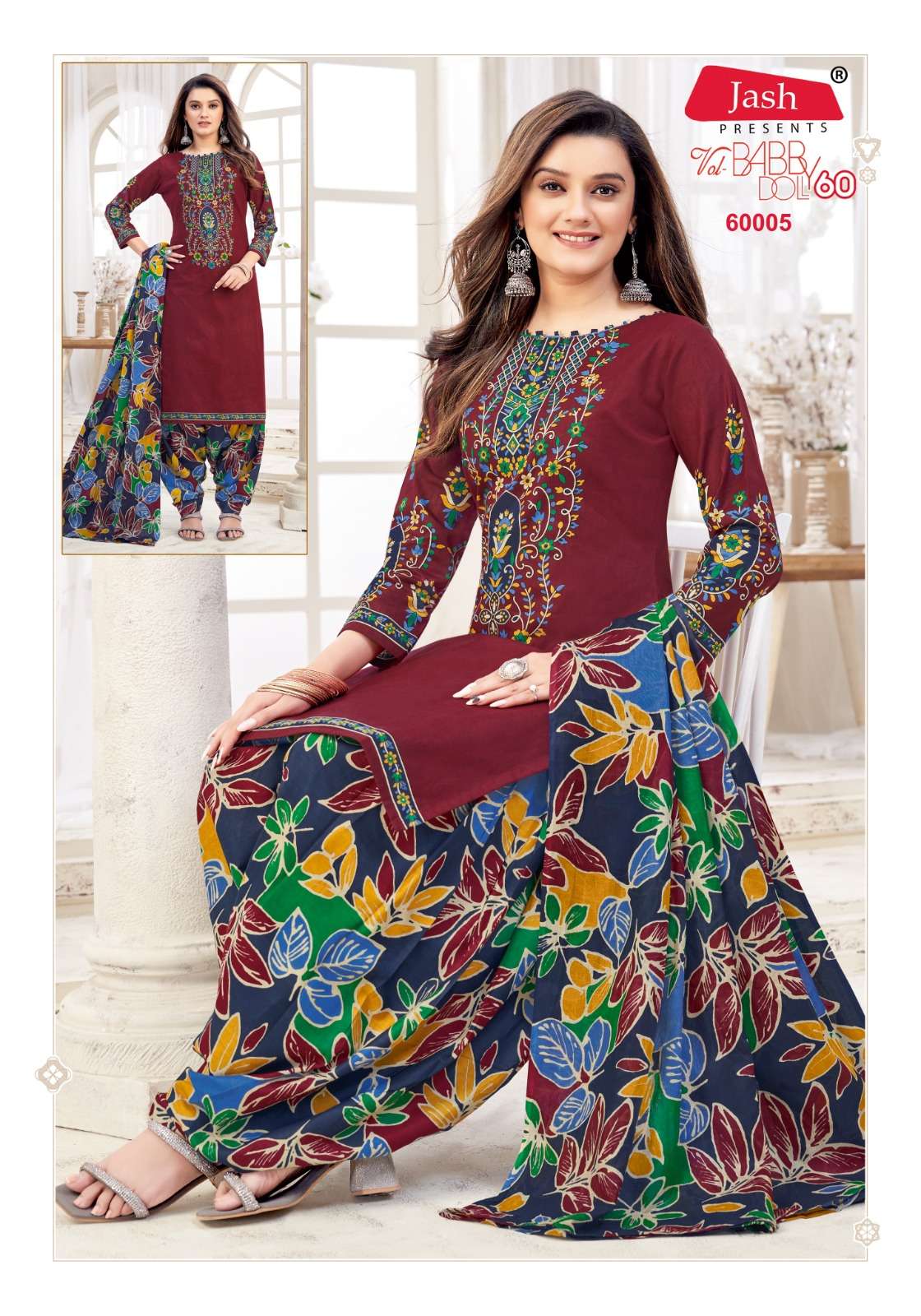 Jash Baby Doll Vol 60 Cotton dress materials wholesale