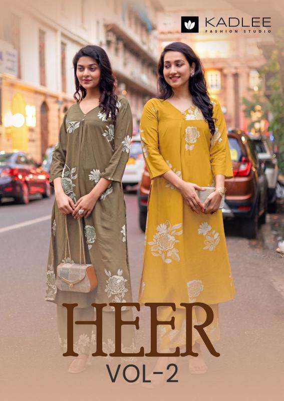Kadlee heer vol 2 coord set Kurti suppliers in Surat Textile market