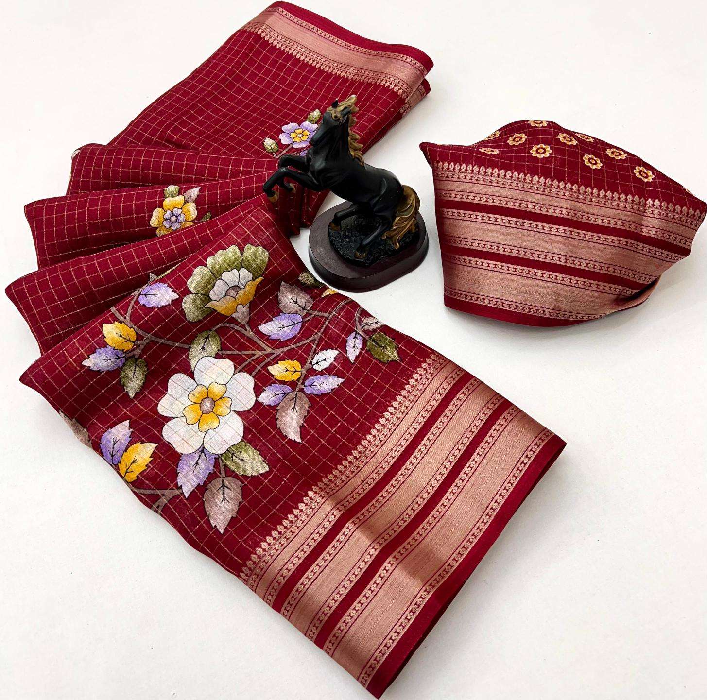 Malhar elegant floral Wholesale Saree supplier in kolkata